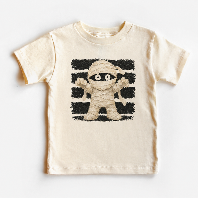 Kids Mummy Halloween Shirt, Cute Spooky Toddler Tee, Boys Fall Graphic T-Shirt