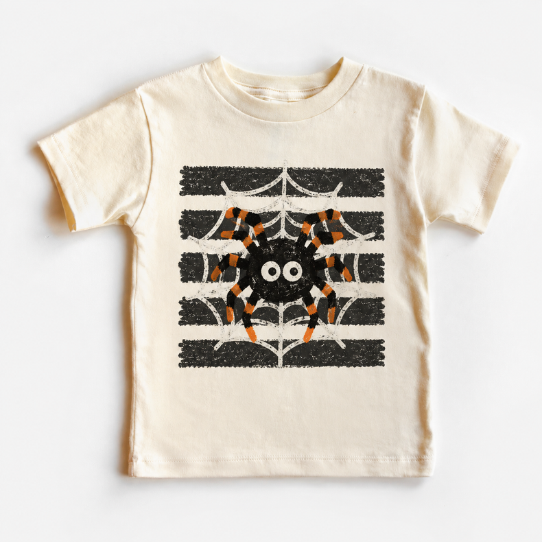 Kids Spider Halloween Shirt, Cute Spooky Toddler Tee, Spiderweb Fall Graphic T-Shirt