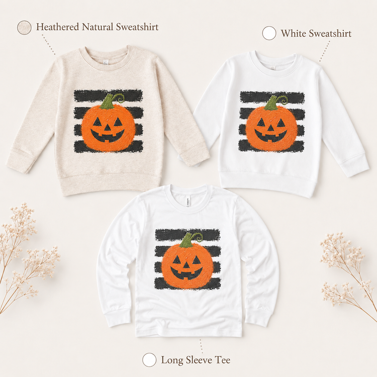 Kids Jack O Lantern Halloween Shirt, Vintage Pumpkin Toddler Tee, Spooky Fall Graphic T-Shirt