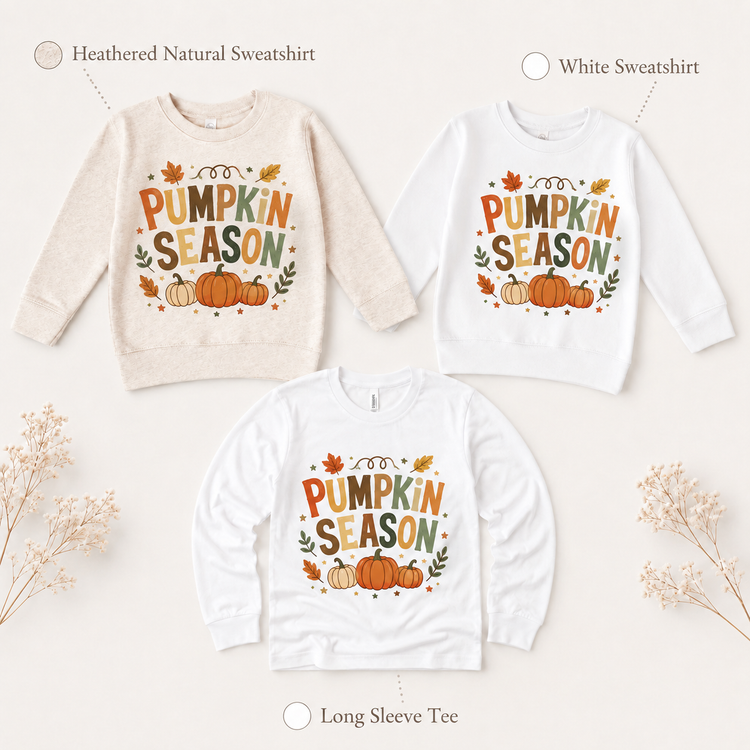 Pumpkin Season Kids Shirt, Fall Pumpkin T-Shirt, Autumn Toddler Tee, Thanksgiving Shirt, Cute Fall Graphic Tee