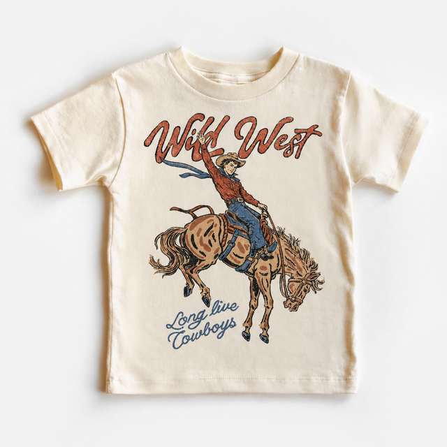 Wild West Cowboy, Kids Rodeo Horse, Long Live Cowboys graphic T-shirt by Madi Moosh