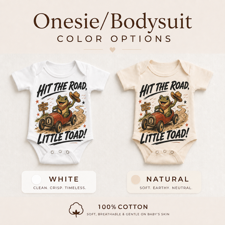 Hit the Road Little Toad Shirt, Funny Frog Race Car Graphic Tee, Kids Gift
