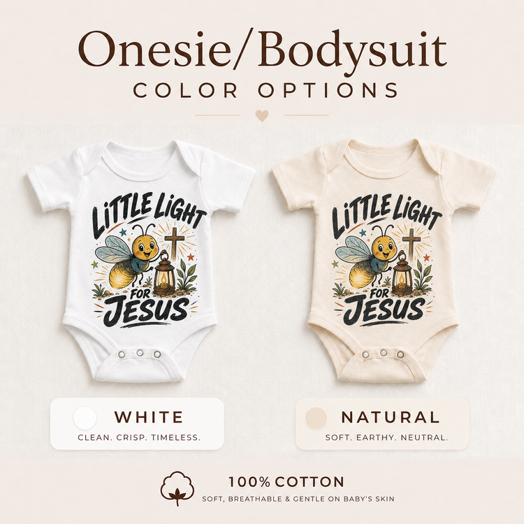 Little Light for Jesus Kids Shirt, Christian Firefly Tee, Faith Toddler T-Shirt, Religious Gift