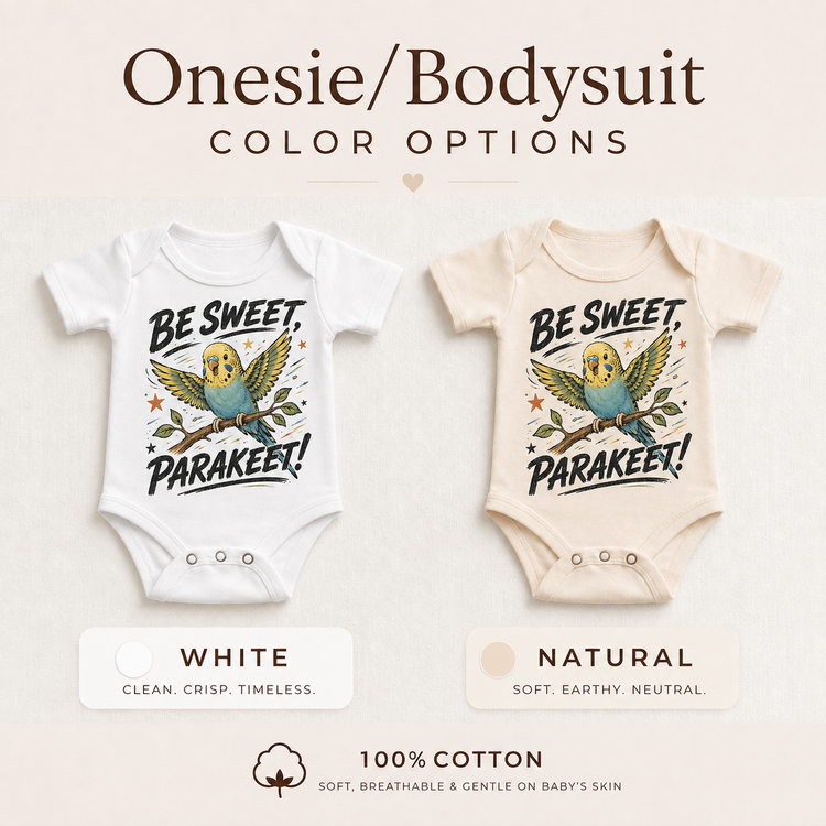Be Sweet Parakeet Shirt, Cute Kids Bird Graphic Tee, Funny Animal T-Shirt