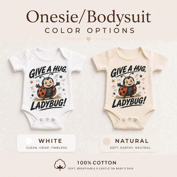 Give a Hug Ladybug Shirt, Cute Kids Graphic Tee, Funny Animal T-Shirt