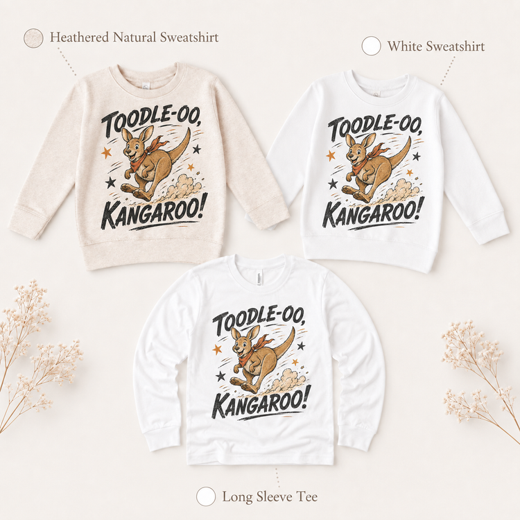 Toodle Oo Kangaroo Shirt, Funny Kids Animal Graphic Tee, Cute Goodbye T-Shirt