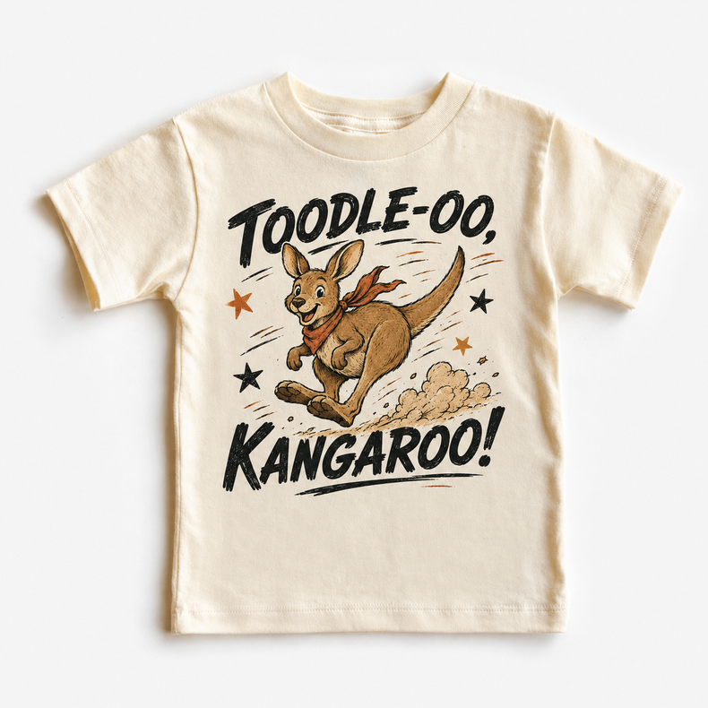 Toodle Oo Kangaroo Shirt, Funny Kids Animal Graphic Tee, Cute Goodbye T-Shirt