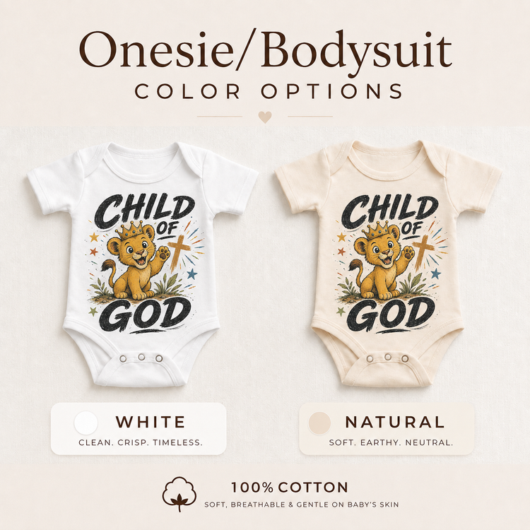Child of God Kids Shirt, Christian Lion Tee, Faith Toddler T-Shirt, Religious Gift