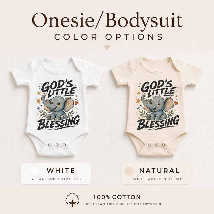 God’s Little Blessing Kids Shirt, Christian Elephant Tee, Faith Toddler T-Shirt, Baby Gift