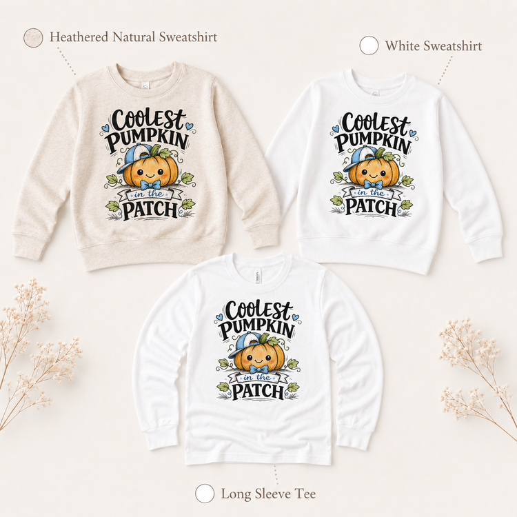 Coolest Pumpkin In The Patch Tee - Pumpkin Patch Shirt- Fall Tee For Boys