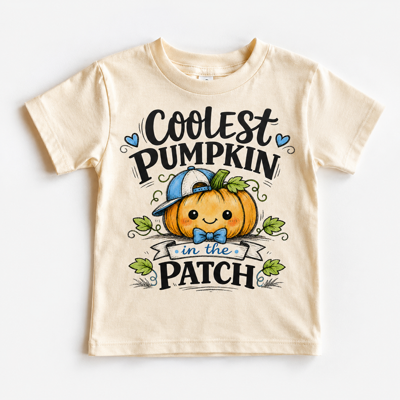 Coolest Pumpkin In The Patch Tee - Pumpkin Patch Shirt- Fall Tee For Boys