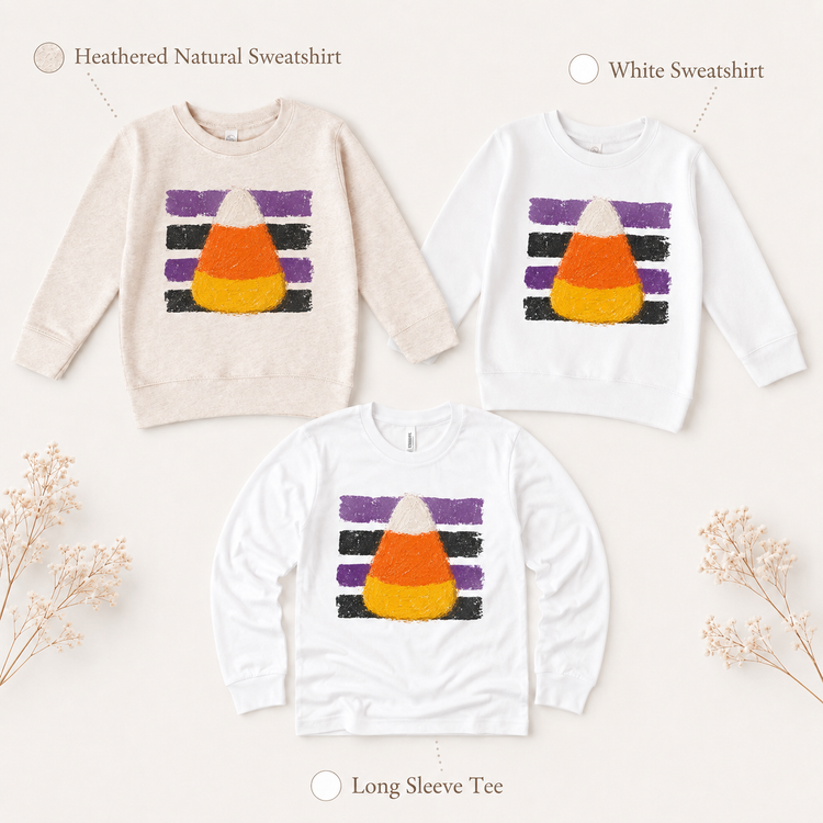 Halloween Candy Corn Tee - Trick Or Treat Shirt- Fall Tee