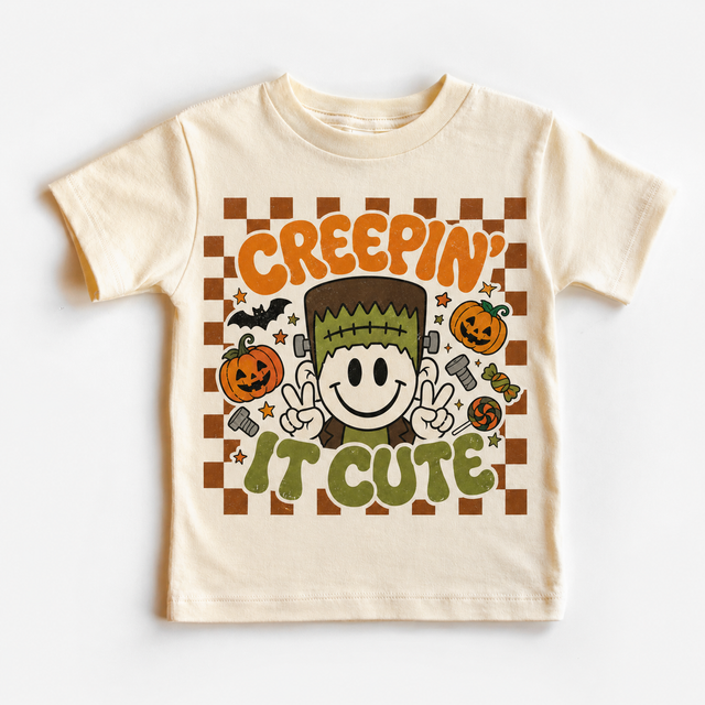 Kids Creepin It Cute Halloween graphic T-shirt by Madi Moosh