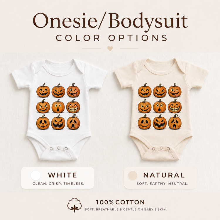 Kids Halloween Pumpkin Faces Graphic Tee – Jack O Lantern Shirt