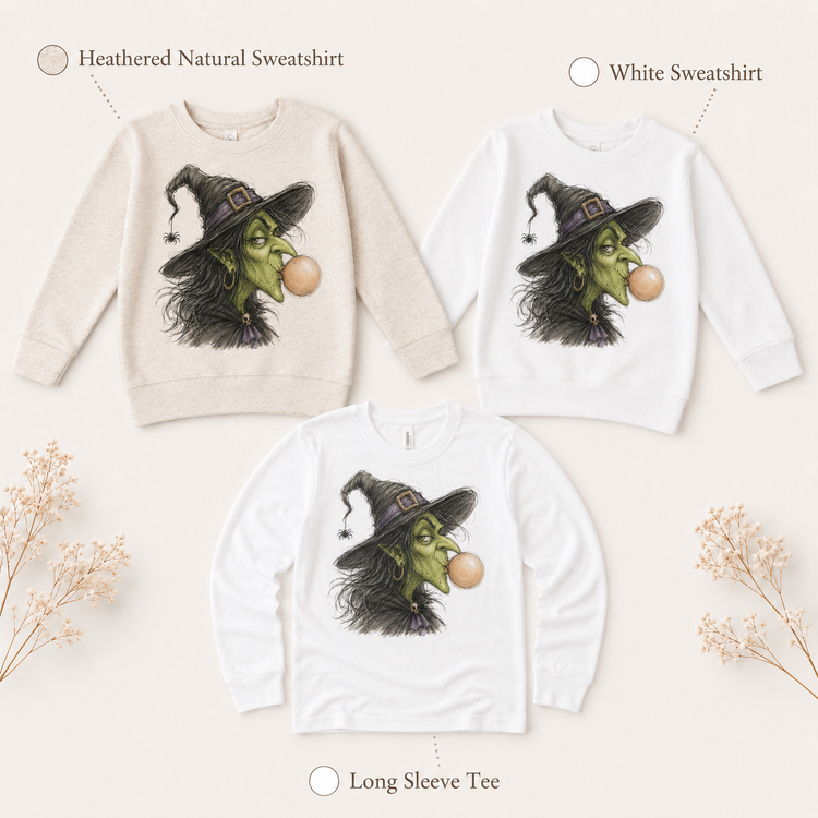 Witch Blowing Bubbles Halloween T-Shirt – Funny Spooky Witch Graphic Tee