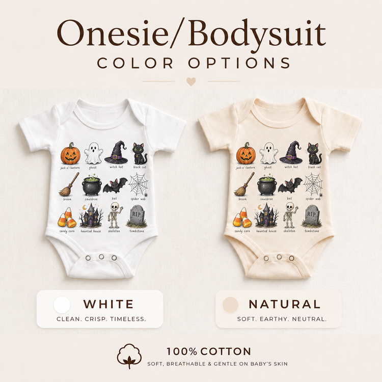 Kids Halloween Icons Graphic Tee – Vintage Pumpkin Ghost Witch Cat & Skeleton Shirt