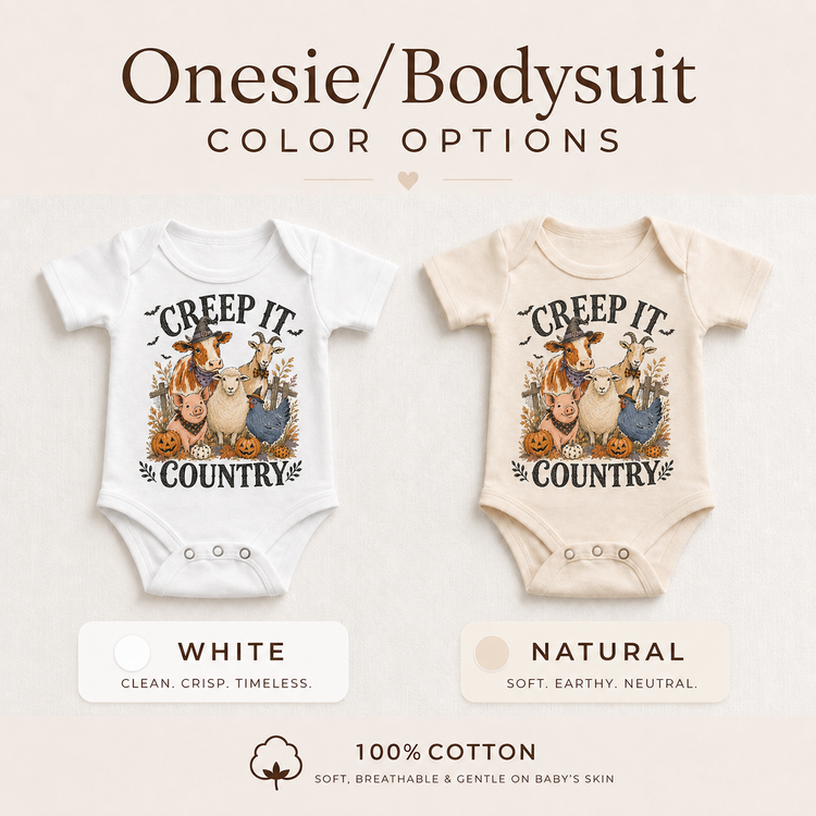 Creep It Country Halloween Shirt, Kids Farm Animal Tee, Pumpkin Barnyard Fall Outfit