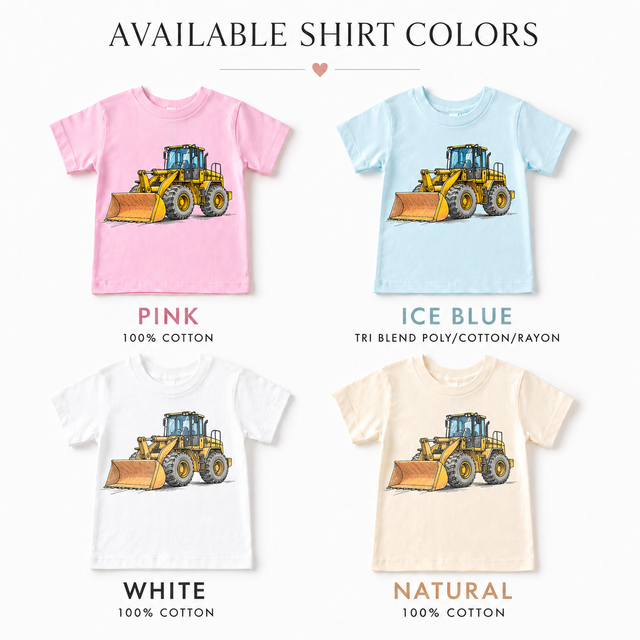 Bulldozer Construction T-Shirt - Sketch Art Tee