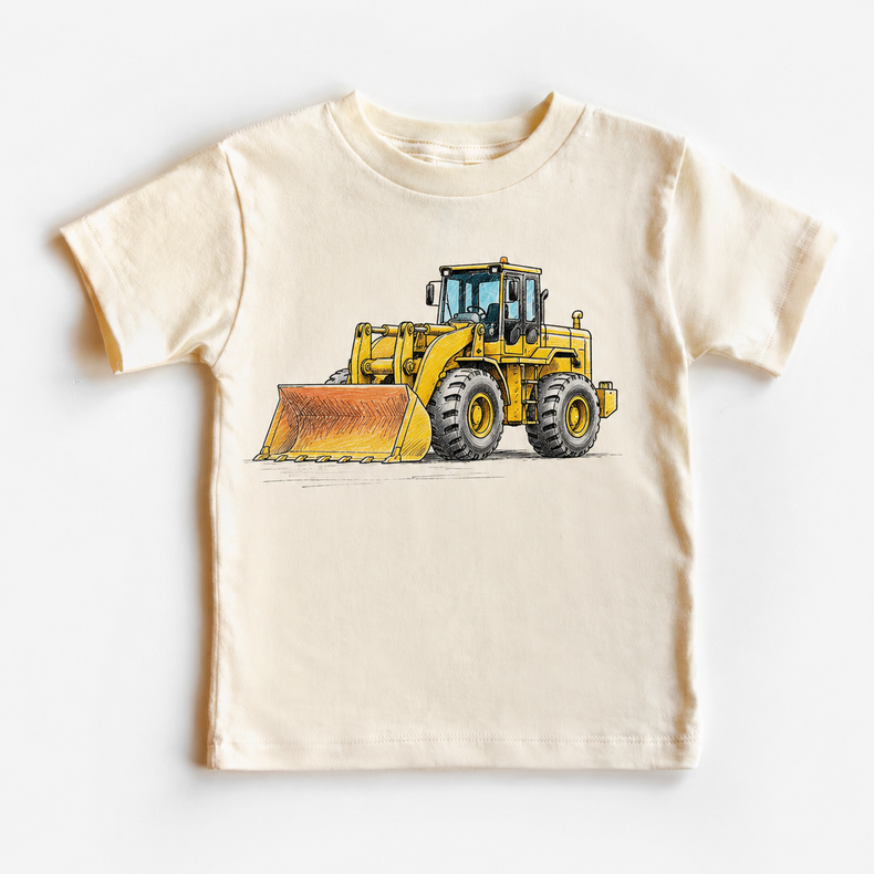 Bulldozer Construction T-Shirt - Sketch Art Tee