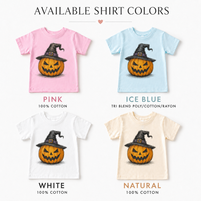 Witch Hat Jack-O’-Lantern Kids Halloween Graphic Tee