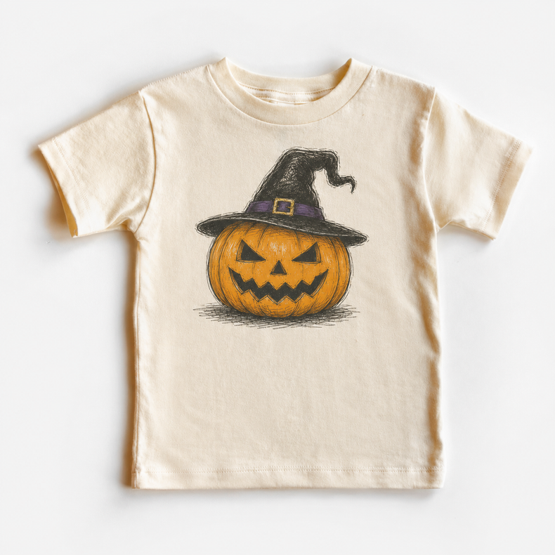 Witch Hat Jack-O’-Lantern Kids Halloween Graphic Tee