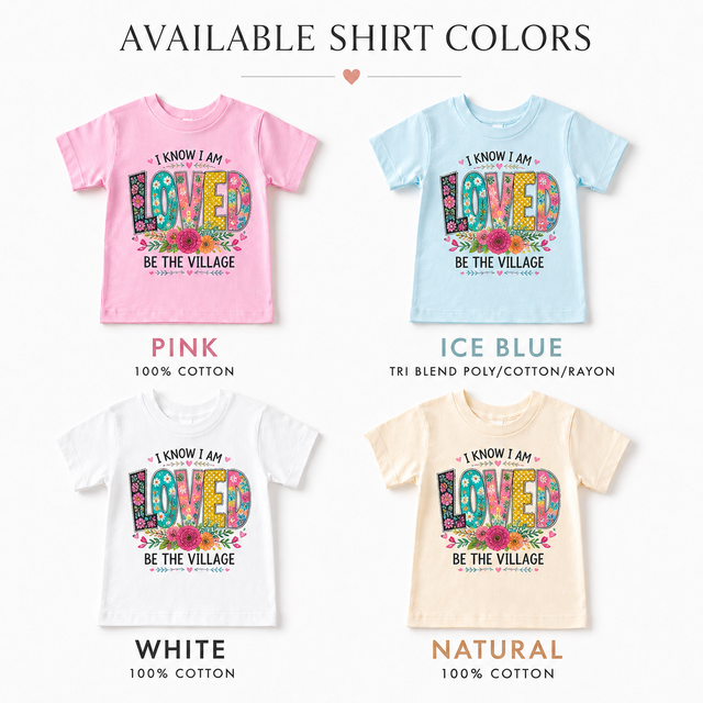 I Know I Am Loved Kids Flower Graphic Tee
