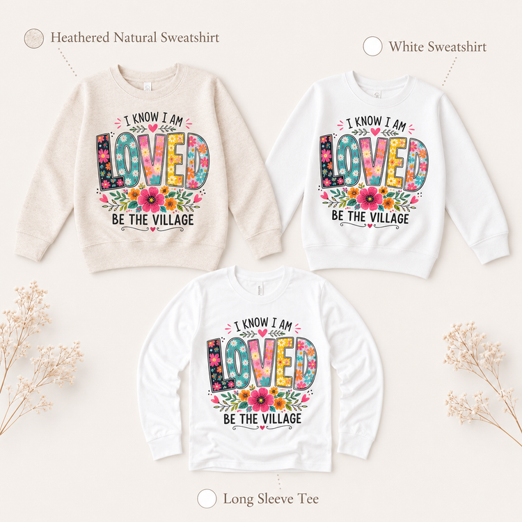 I Know I Am Loved Kids Flower Graphic Tee