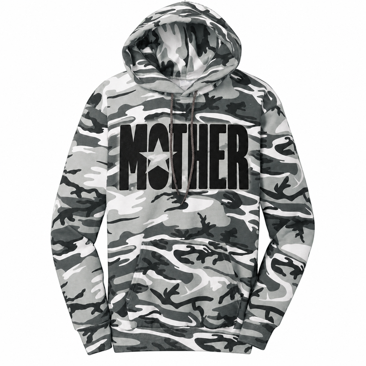 Mother Star Camo Hoodie | Graphic Sweatshirt for Moms | Limited Edition