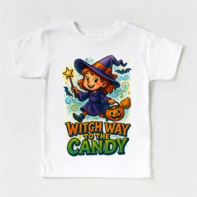 Witch Way To The Candy Halloween Shirt - Halloween Tee