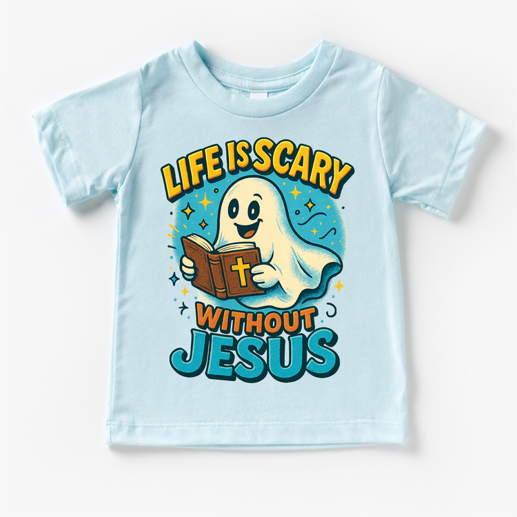 Life Is Scary Without Jesus Halloween Christian Shirt - Holy Ghost Tee