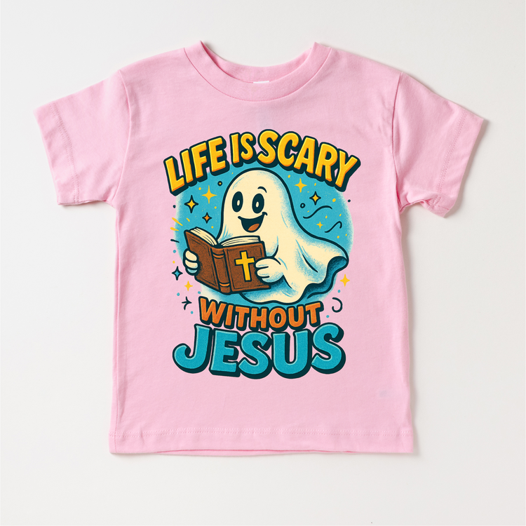 Life Is Scary Without Jesus Halloween Christian Shirt - Holy Ghost Tee