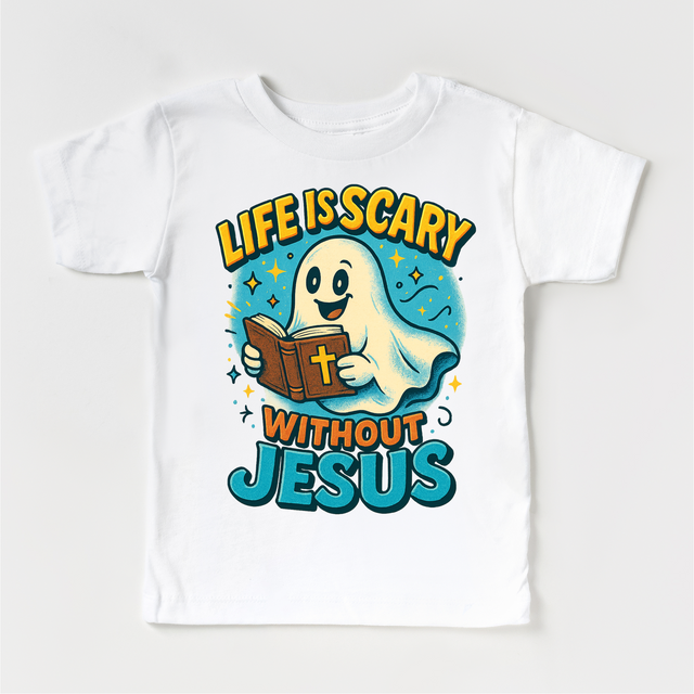 Life Is Scary Without Jesus Halloween Christian Shirt - Holy Ghost Tee