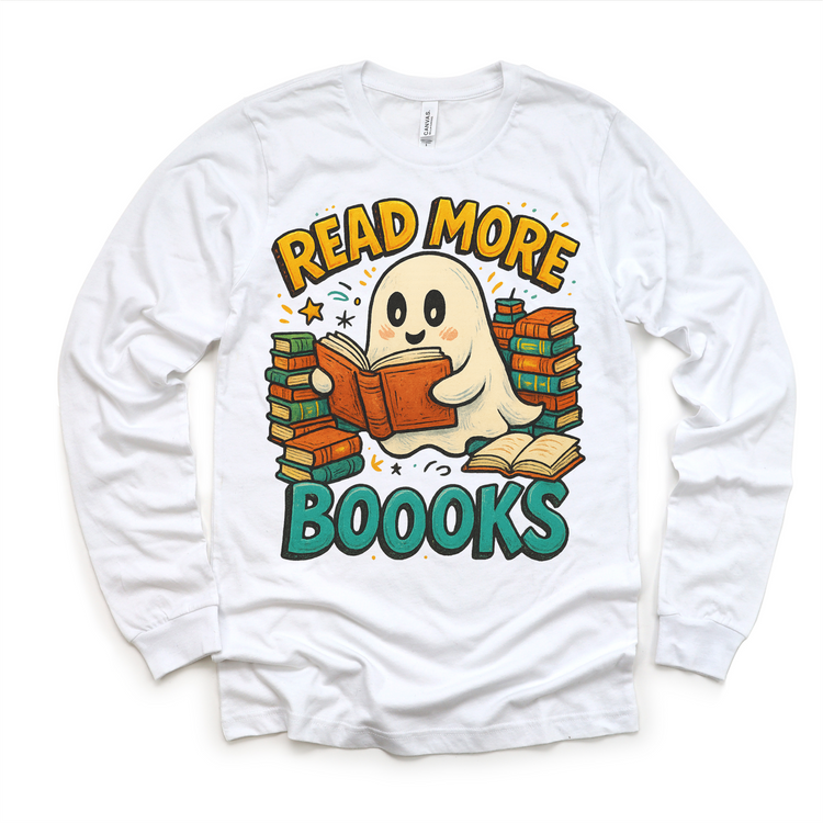 Read More BOOOKS Halloween Shirt - Halloween Ghost Tee