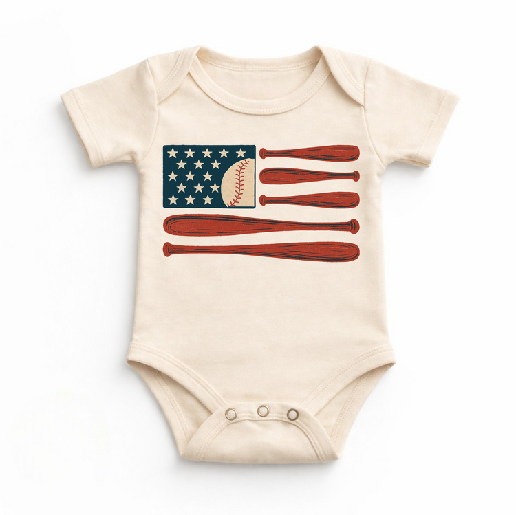 Baseball American Flag Shirt – Patriotic Baseball Tee – Kids USA Baseball Shirt – 4th of July Outfit