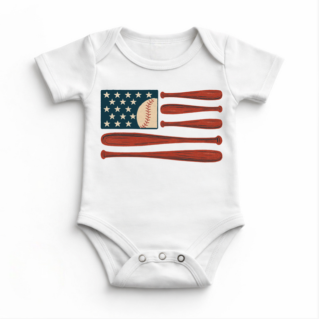 Baseball American Flag Shirt – Patriotic Baseball Tee – Kids USA Baseball Shirt – 4th of July Outfit