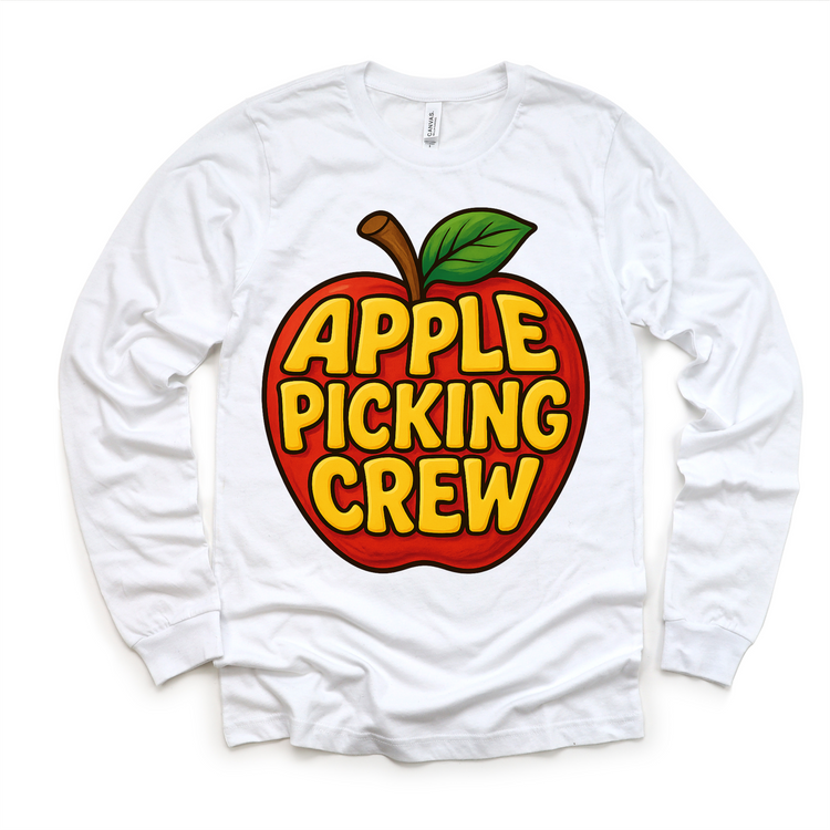 Apple Picking Crew Fall Shirt - Apple Picking Orchard Tee