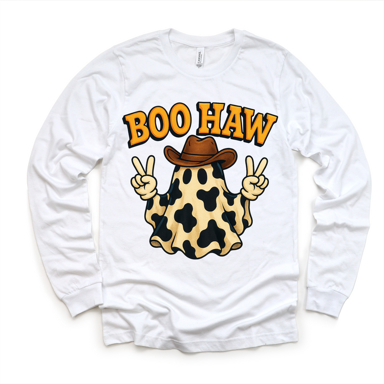 Boo How Cowboy Ghost Halloween Shirt - Western Halloween Tee