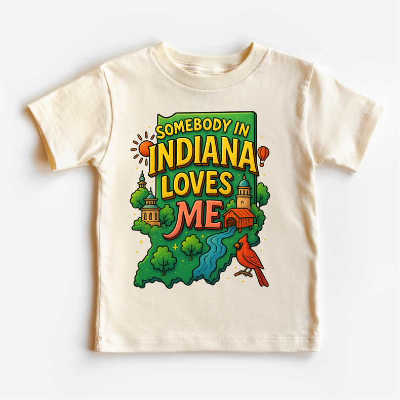 Somebody In Indiana Loves Me  Shirt - Geography Tee