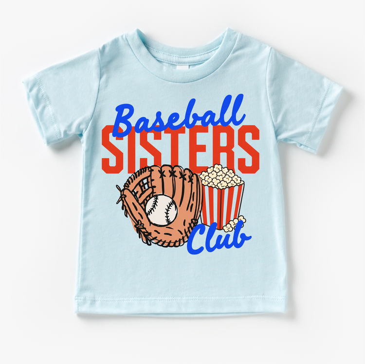 Baseball Sisters Club Shirt – Baseball Sister Tee – Girls Baseball Shirt – Sports Sister Outfit – Baseball Game Day Tee