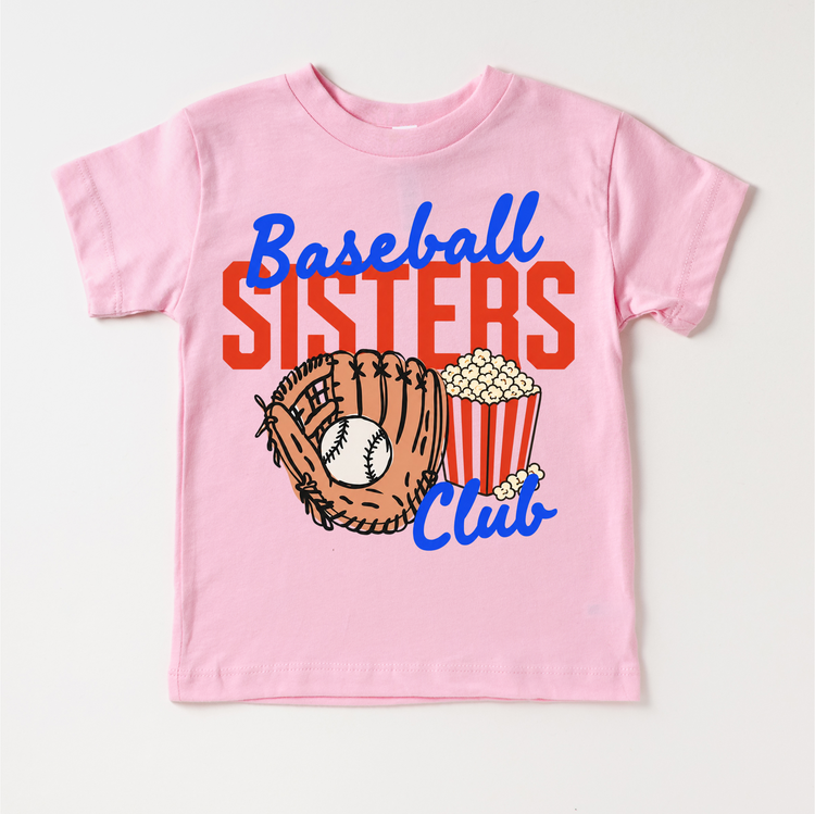 Baseball Sisters Club Shirt – Baseball Sister Tee – Girls Baseball Shirt – Sports Sister Outfit – Baseball Game Day Tee