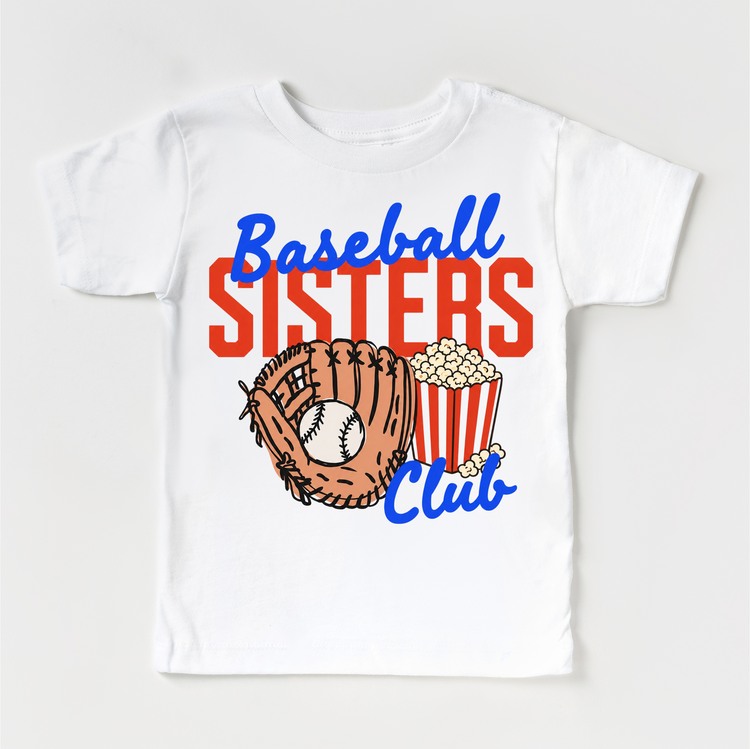 Baseball Sisters Club Shirt – Baseball Sister Tee – Girls Baseball Shirt – Sports Sister Outfit – Baseball Game Day Tee