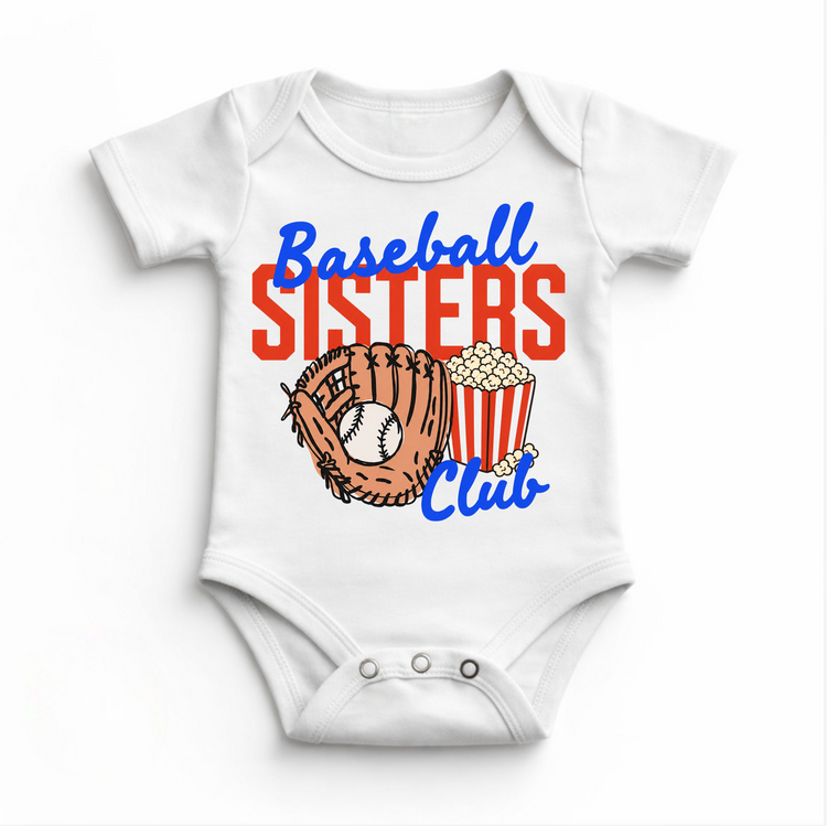 Baseball Sisters Club Shirt – Baseball Sister Tee – Girls Baseball Shirt – Sports Sister Outfit – Baseball Game Day Tee