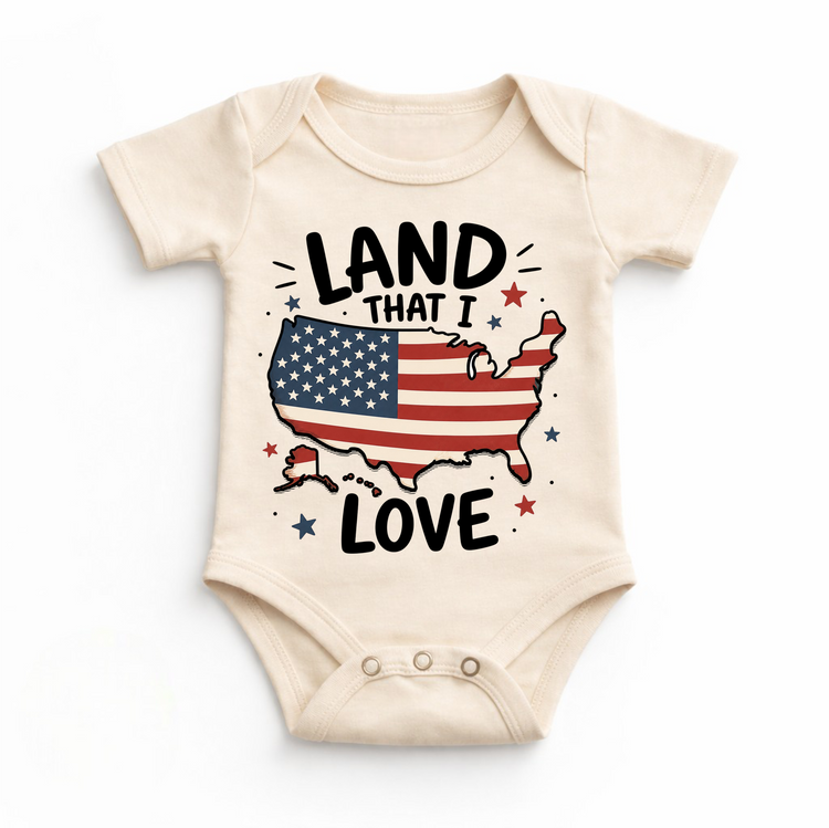 Land That I Love Kids Shirt – Patriotic USA Tee – 4th of July Outfit – American Flag Graphic Shirt