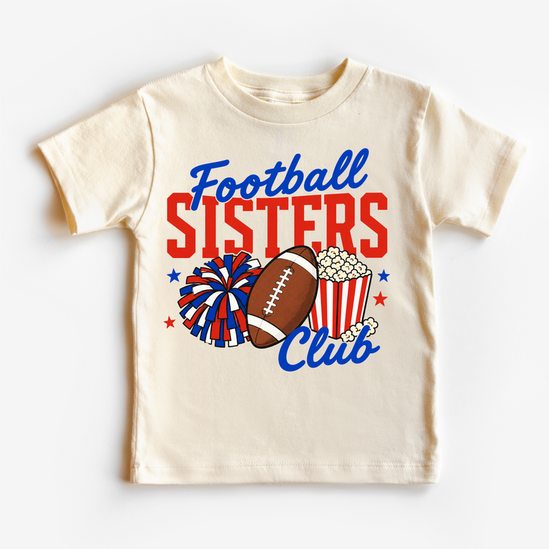 Football Sisters Club Shirt – Football Sister Tee – Girls Football Shirt – Game Day Outfit – Sports Sister Tee