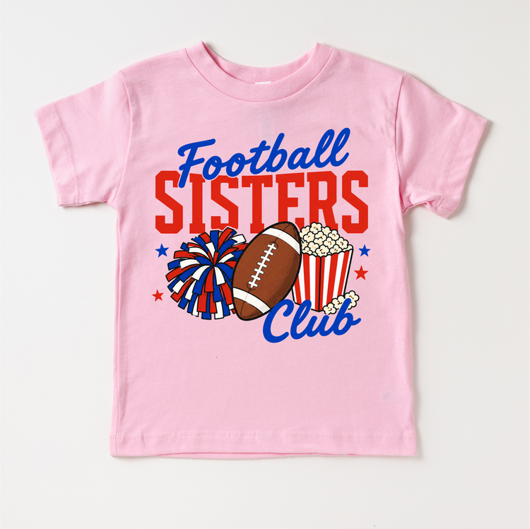 Football Sisters Club Shirt – Football Sister Tee – Girls Football Shirt – Game Day Outfit – Sports Sister Tee
