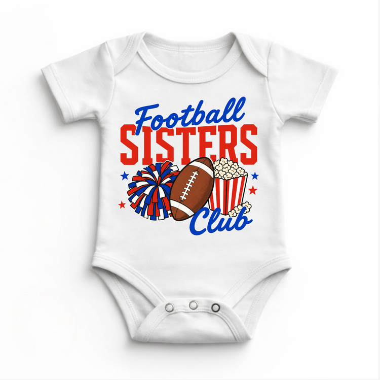 Football Sisters Club Shirt – Football Sister Tee – Girls Football Shirt – Game Day Outfit – Sports Sister Tee