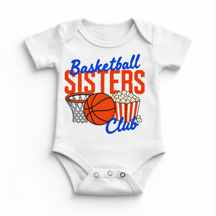 Basketball Sisters Club Shirt – Basketball Sister Tee – Girls Basketball Shirt – Sports Sister Outfit – Game Day Tee