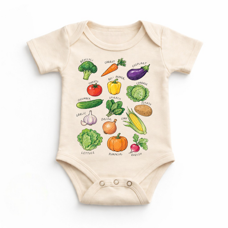 Names Of Vegetable Chart Shirt | Kids Garden T-Shirt | Educational Veggie Tee | Farmers Market Shirt