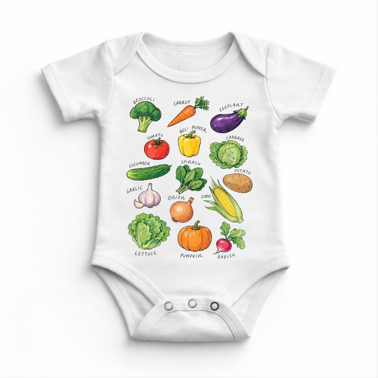Names Of Vegetable Chart Shirt | Kids Garden T-Shirt | Educational Veggie Tee | Farmers Market Shirt