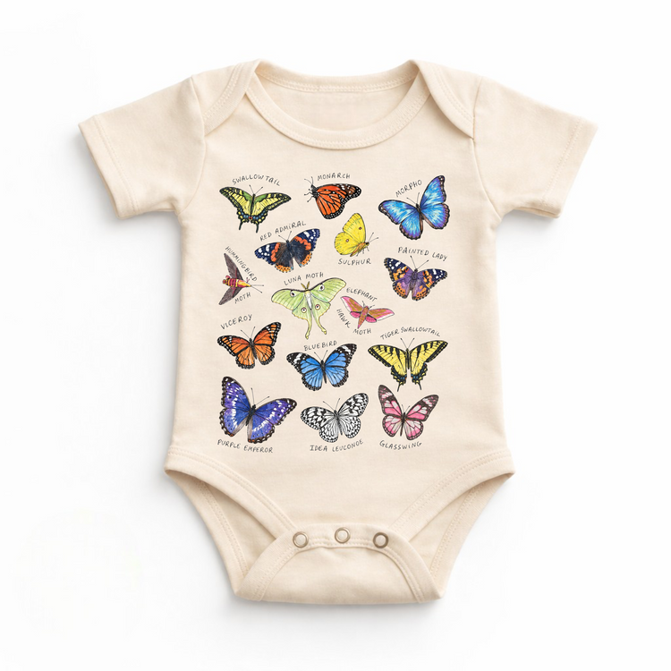 Kids Butterfly Shirt, Educational Insect Graphic Tee, Nature T-Shirt for Boys and Girls